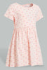 Redtag-Pink-Floral-Ditsy-Printed-Dress-Dresses-Infant-Girls-3 to 24 Months