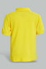 Redtag-Yellow-Tipping-Color-Pique-Short-Sleeve-Polo-Plain-Infant-Boys-3 to 24 Months
