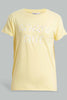 Redtag-Yellow-Short-Sets-Pyjama-Sets-Senior-Girls-9 to 14 Years