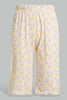 Redtag-Yellow-Short-Sets-Pyjama-Sets-Senior-Girls-9 to 14 Years