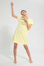 Load image into Gallery viewer, Redtag-Yellow-Nightdress-Nightshirts-Senior-Girls-9 to 14 Years
