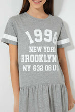 تنزيل الصورة على معرض الصور، Redtag-Grey-Melange-Sporty-Dress-Dresses-Senior-Girls-9 to 14 Years
