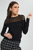 Redtag-Black-Longsleeve-Mesh-Top-Tops-Women's-
