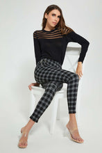 Load image into Gallery viewer, Redtag-Black-Longsleeve-Mesh-Top-Tops-Women&#39;s-
