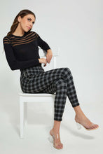 Load image into Gallery viewer, Redtag-Black-Longsleeve-Mesh-Top-Tops-Women&#39;s-
