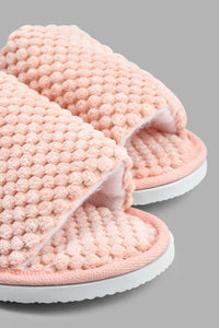 Redtag-Pink-Textured-Slipper-Slippers-Women's-