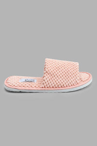 Redtag-Pink-Textured-Slipper-Slippers-Women's-