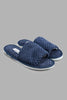 Redtag-Navy-Textured-Slipper-Slippers-Women's-