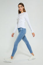 تنزيل الصورة على معرض الصور، Redtag-White-Longsleeve-With-Star-Studs-Long-Sleeves-Women&#39;s-
