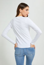 تنزيل الصورة على معرض الصور، Redtag-White-Longsleeve-With-Star-Studs-Long-Sleeves-Women&#39;s-
