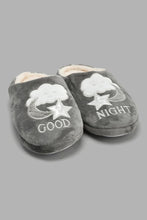 Load image into Gallery viewer, Redtag-Grey-Closed-Toe-Slogan-Slipper-Slippers-Women&#39;s-
