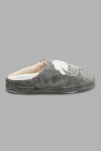 Load image into Gallery viewer, Redtag-Grey-Closed-Toe-Slogan-Slipper-Slippers-Women&#39;s-
