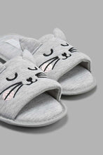 Load image into Gallery viewer, Redtag-Grey-Cat-Slipper-Slippers-Women&#39;s-
