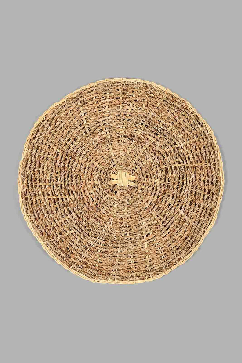 Redtag-Brown-Round-Placemat-Placemats-Home-Dining-
