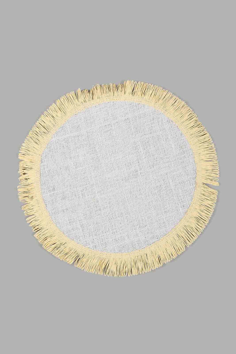 Redtag-Brown-Round-Placemat-Placemats-Home-Dining-