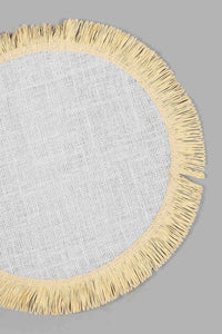 Redtag-Brown-Round-Placemat-Placemats-Home-Dining-