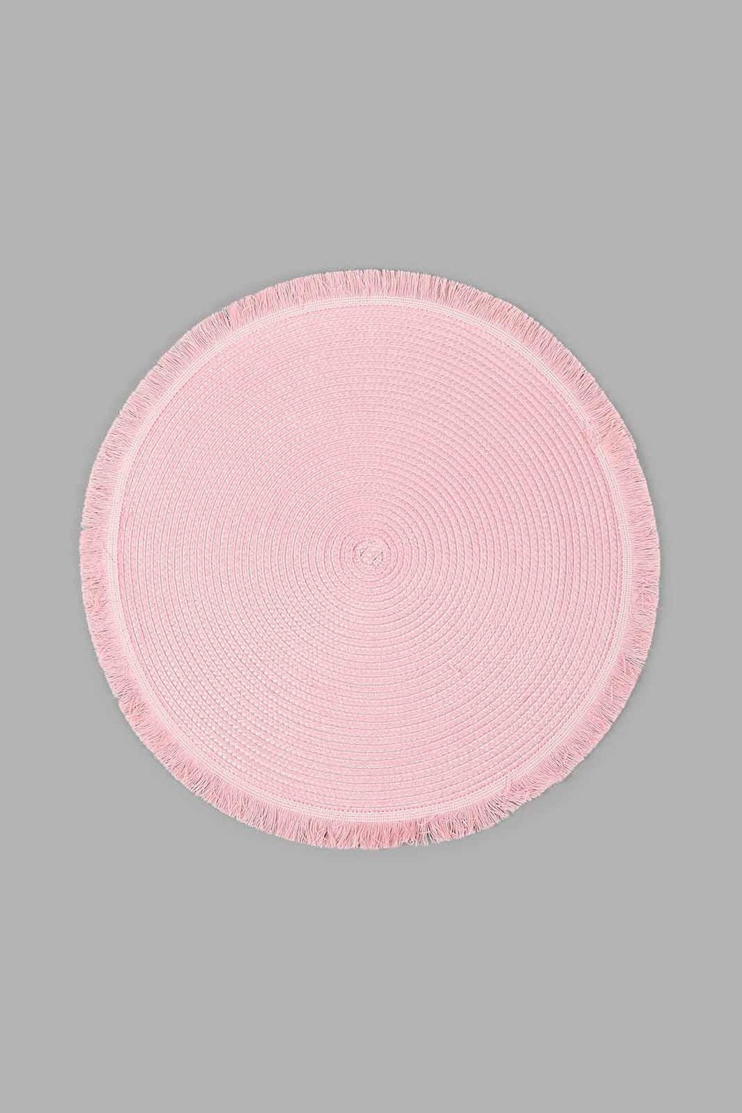 Redtag-Pink-round-Placemat-Placemats-Home-Dining-