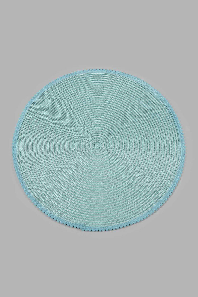 Redtag-Teal-Round-Placemat-Placemats-Home-Dining-