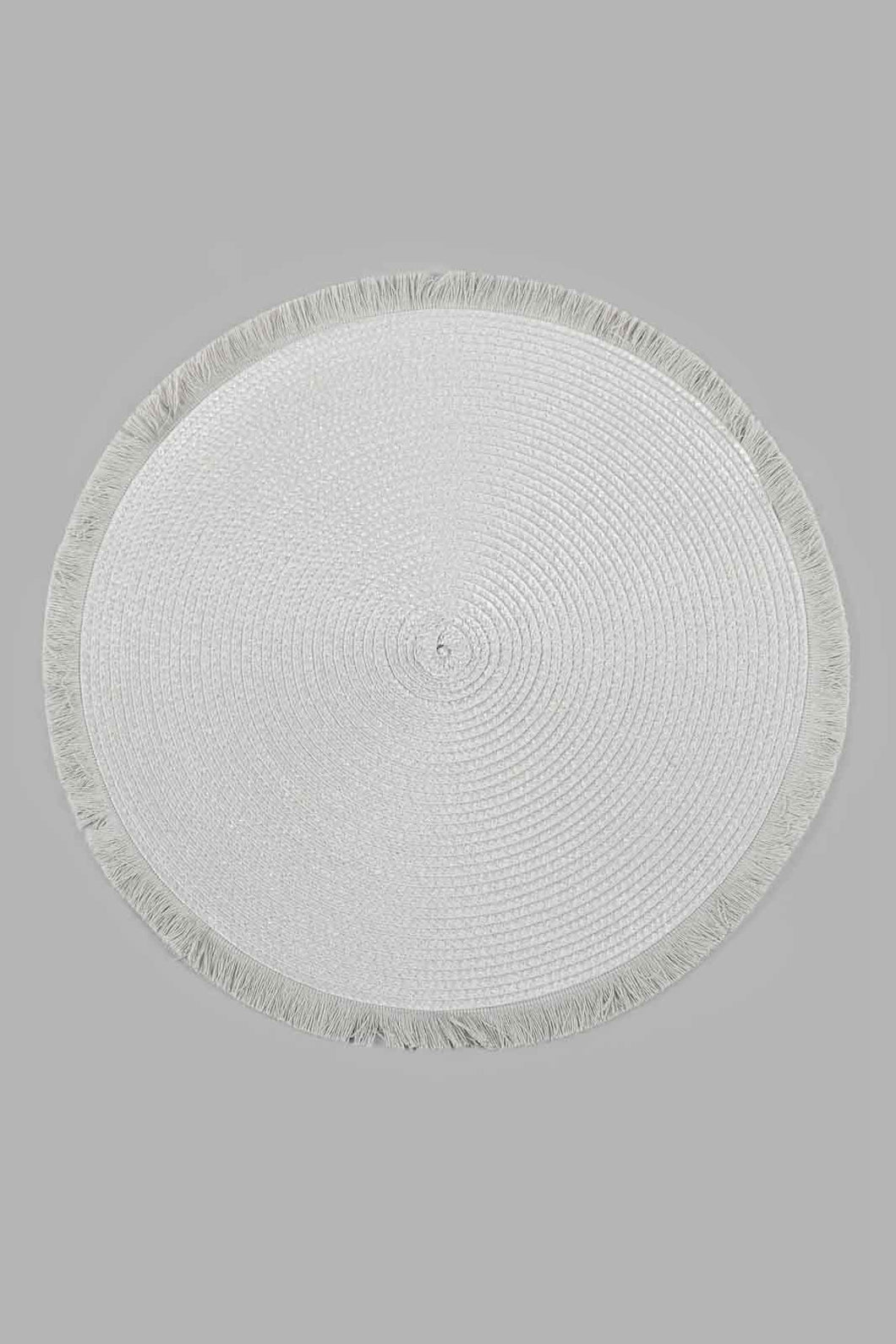 Redtag-Grey-Round-Placemat-Placemats-Home-Dining-