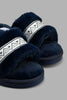 Redtag-Navy-Slipper-With-Pearl-Trim-Sliders-Women's-