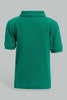 Redtag-Green-Tipping-Color-Pique-Short-Sleeve-Polo-Polo-Shirts-Infant-Boys-3 to 24 Months