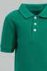 Redtag-Green-Tipping-Color-Pique-Short-Sleeve-Polo-Polo-Shirts-Infant-Boys-3 to 24 Months