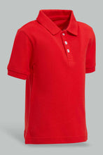 Load image into Gallery viewer, Redtag-Red-Tipping-Color-Pique-Short-Sleeve-Polo-Polo-Shirts-Infant-Boys-3 to 24 Months
