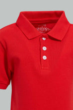 Load image into Gallery viewer, Redtag-Red-Tipping-Color-Pique-Short-Sleeve-Polo-Polo-Shirts-Infant-Boys-3 to 24 Months
