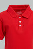 Redtag-Red-Tipping-Color-Pique-Short-Sleeve-Polo-Polo-Shirts-Infant-Boys-3 to 24 Months