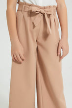 Load image into Gallery viewer, Redtag-Beige-Wideleg-Trouser-Colour:Beige,-Filter:Girls-(2-to-8-Yrs),-Girls-Trousers,-New-In,-New-In-GIR,-Non-Sale,-S22A,-Section:Kidswear-Girls-2 to 8 Years
