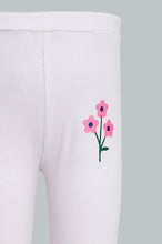 تنزيل الصورة على معرض الصور، Redtag-Ivory-Printed-T-Shirt-And-Lilac-Solid-Legging-Sets-Infant-Girls-3 to 24 Months
