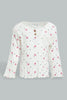 Redtag-Ivory-Printed-T-Shirt-And-Lilac-Solid-Legging-Sets-Infant-Girls-3 to 24 Months