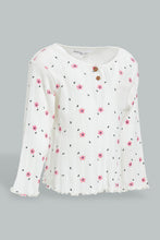تنزيل الصورة على معرض الصور، Redtag-Ivory-Printed-T-Shirt-And-Lilac-Solid-Legging-Sets-Infant-Girls-3 to 24 Months
