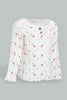 Redtag-Ivory-Printed-T-Shirt-And-Lilac-Solid-Legging-Sets-Infant-Girls-3 to 24 Months