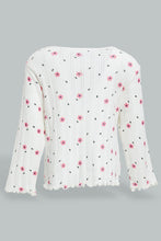 تنزيل الصورة على معرض الصور، Redtag-Ivory-Printed-T-Shirt-And-Lilac-Solid-Legging-Sets-Infant-Girls-3 to 24 Months
