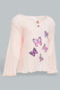 Redtag-Pink-T-Shirt-With-Placement-Print-And-Navy-Solid-Legging-Sets-Infant-Girls-3 to 24 Months