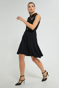 Redtag-Black-Polo-Dress-Dresses-Women's-0