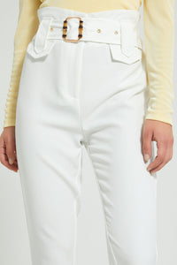 Redtag-Buckle-Detail-Paperbag-Waist-Trouser-Trousers-Women's-