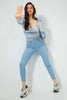 Redtag-Blue-Ditsy-Floral-Print-Wrap-Blouse-Blouses-Women's-