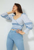Redtag-Blue-Ditsy-Floral-Print-Wrap-Blouse-Blouses-Women's-