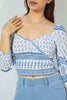 Redtag-Blue-Ditsy-Floral-Print-Wrap-Blouse-Blouses-Women's-