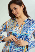 Load image into Gallery viewer, Redtag-Multicolor-Scarf-Print-Midi-Dress-Dresses-Women&#39;s-
