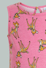 Load image into Gallery viewer, Redtag-Pink-Bambi-Printed-S/L-Dress-Dresses-Infant-Girls-3 to 24 Months
