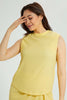 Redtag-Yellow-Shoulder-Padded--Top-Tops-Women's-