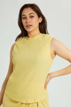 Load image into Gallery viewer, Redtag-Yellow-Shoulder-Padded--Top-Tops-Women&#39;s-
