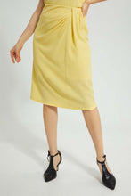 تنزيل الصورة على معرض الصور، Redtag-Yellow-Front-Wrap-Skirt-Skirts-Women&#39;s-
