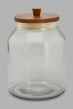 Load image into Gallery viewer, Redtag-Clear-Glass-Canister-With-Wooden-Lid-(Large)-Canisters-And-Jars-Home-Dining-
