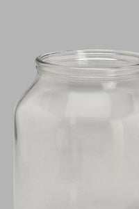 Redtag-Clear-Glass-Canister-With-Wooden-Lid-(Large)-Canisters-And-Jars-Home-Dining-