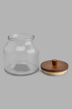 تنزيل الصورة على معرض الصور، Redtag-Clear-Glass-Canister-With-Wooden-Lid-(Medium)-Colour:Clear,-Filter:Home-Dining,-HMW-DIN-Storage,-New-In,-New-In-HMW-DIN,-Non-Sale,-S22A,-Section:Homewares-Home-Dining-
