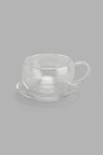 Load image into Gallery viewer, Redtag-Clear-Double-Wall-Cup-And-Saucer-Cup-And-Saucer-Home-Dining-
